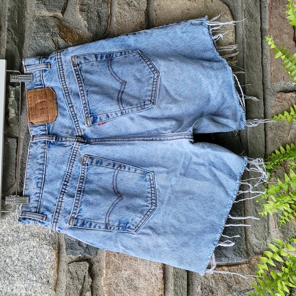 Levi's Pants - Levi's Vtg 550 high rise light wash cut  off  jean  shorts